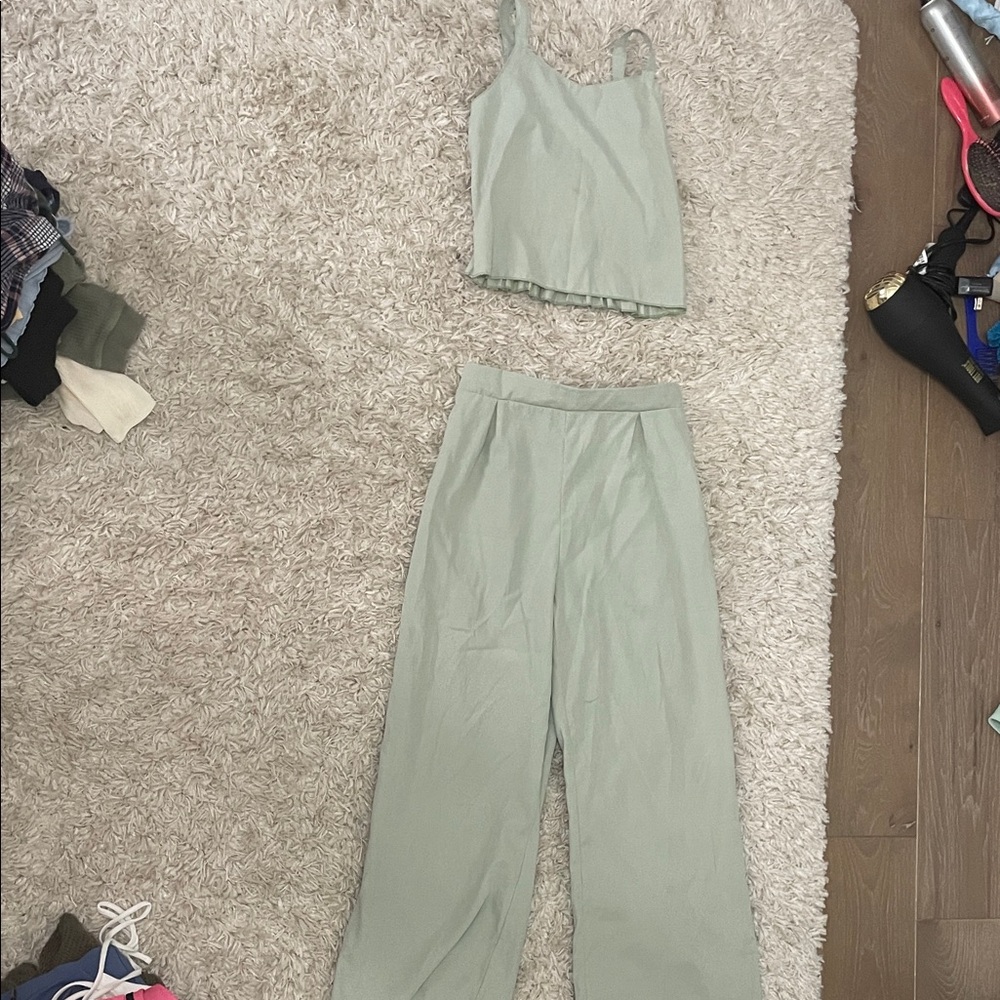 SHEIN Light Green Jumpsuit
